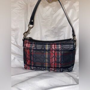Coach Multicolor Plaid Shoulder Bag